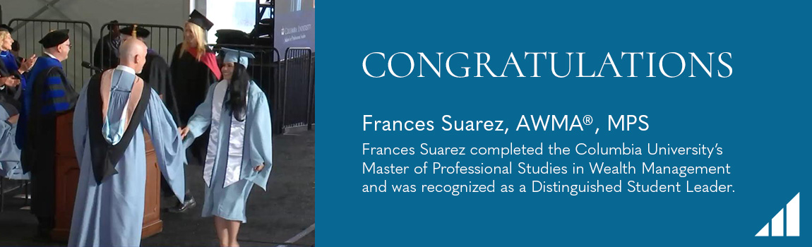 Congratulations Frances Suarez